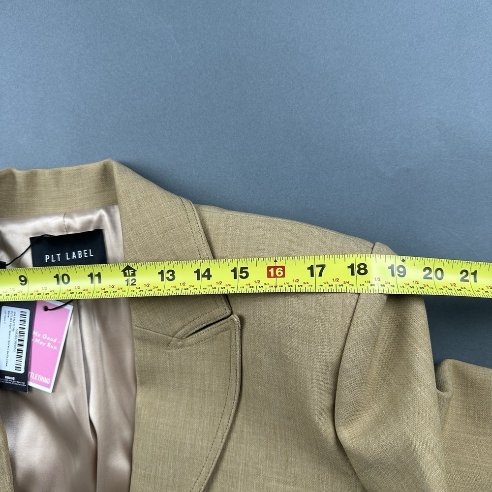 PLT Label Women's Tobacco Tailored Lace Up Corset Size US 8 Blazer Set NWT - Picture 13 of 15